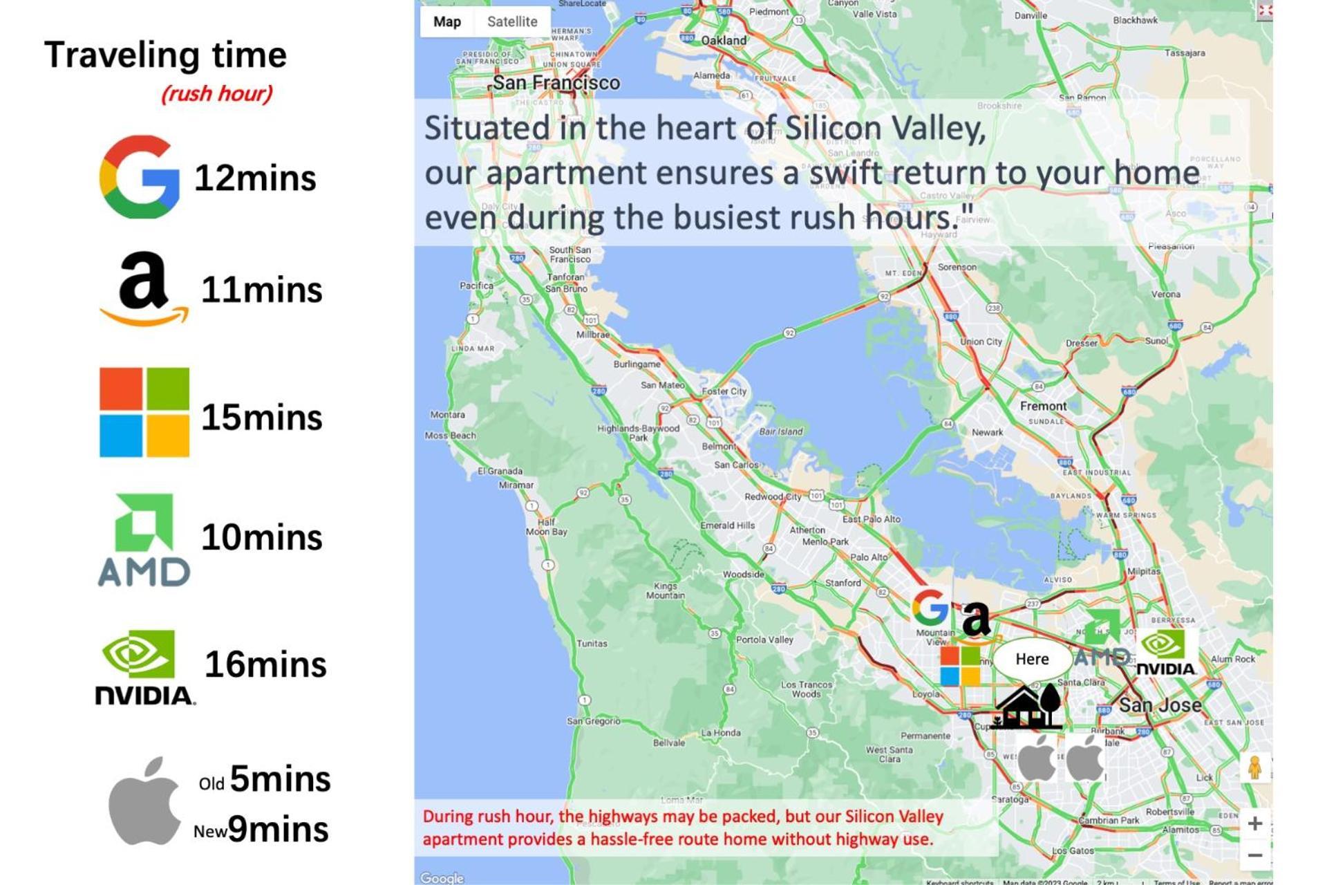 2Br Apt With Brand New Super Quite Ac, Washer, Dryer, Free Ev Station, Free Parking In Cupertino Саннівейл Екстер'єр фото